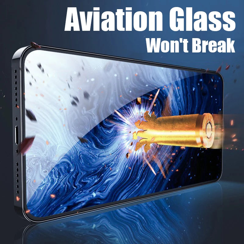 Protecteur d'écran en verre trempé HD — smartphones Apple séries récentes, anti-rayures, 2 ou 4 pièces