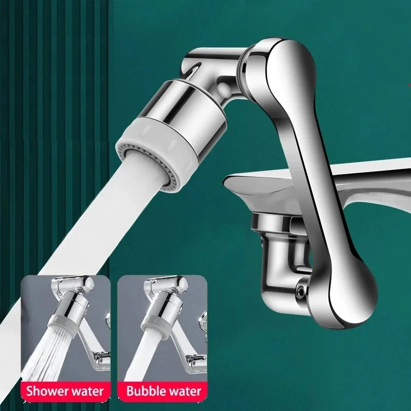 1080° Stainless Steel Robotic Arm Extension Faucet Aerator Swivel Water Tap Nozzle, 2 Modes, Faucet Extender, Kitchen Mixer, Aerator