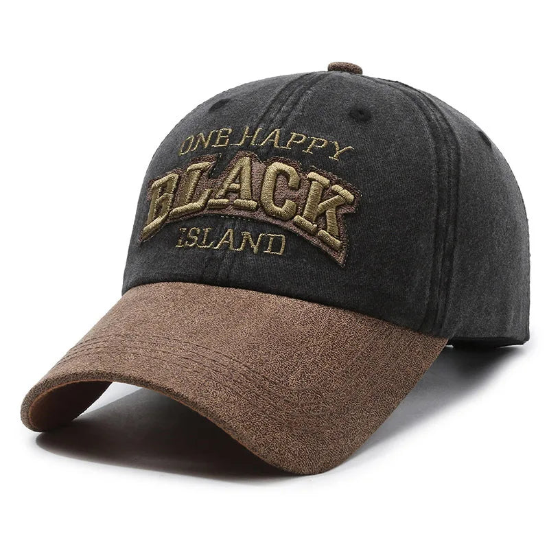 Gorra de béisbol FS Green Brown Letter para hombres, gorra snapback de hip-hop para mujeres, gorra vintage de camionero callejero, gorra de golf de moda