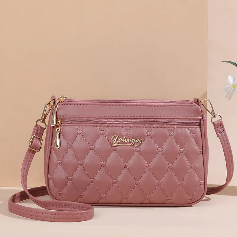 Sac à Main Brodé Femme Cuir — Messenger Boule de Cheveux Mode