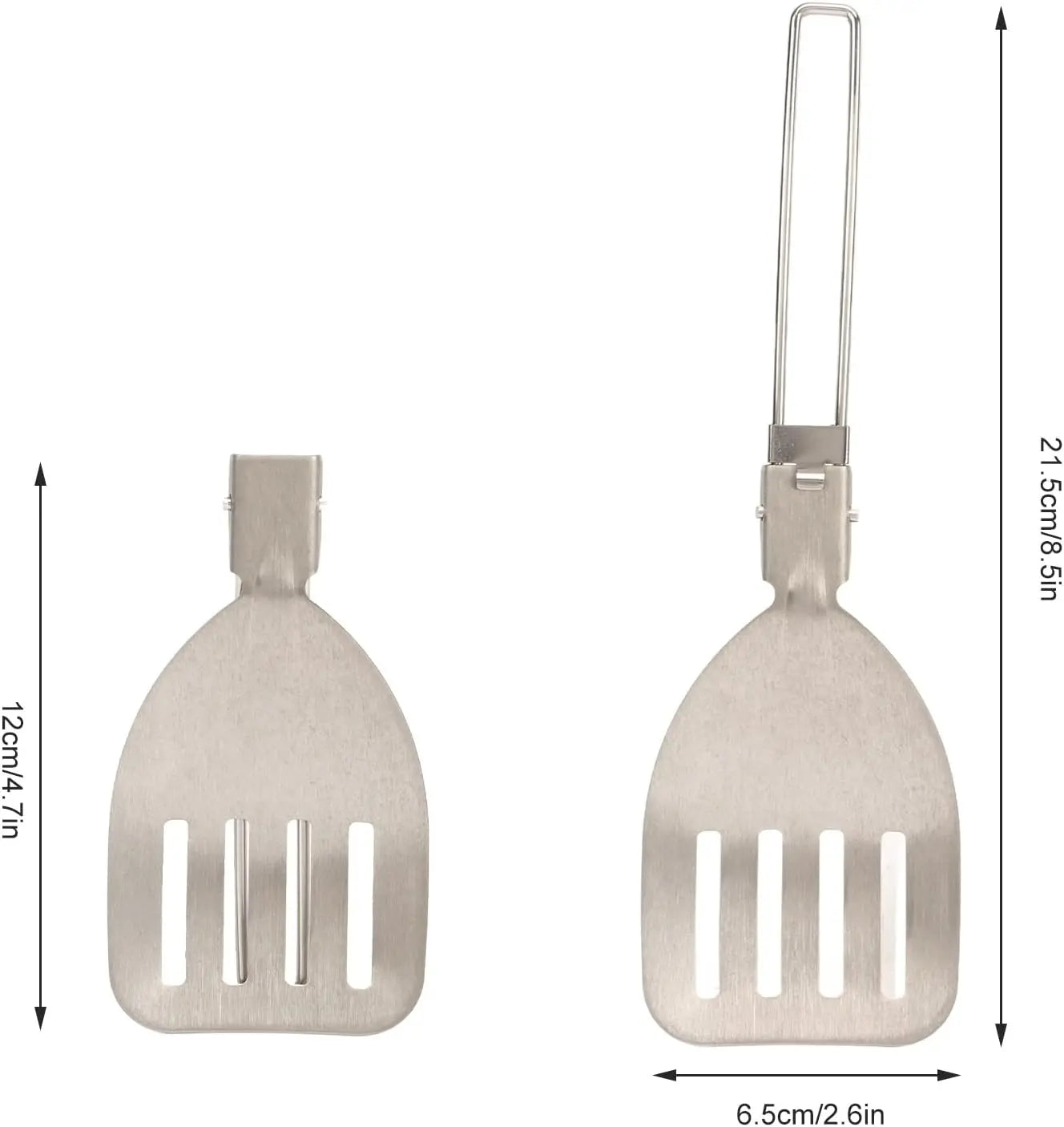 Spatule pliante cuillère pelle tourneur de nourriture Portable 304 en acier inoxydable Camping en plein air barbecue cuisine vaisselle fournitures de pique-nique ﻿