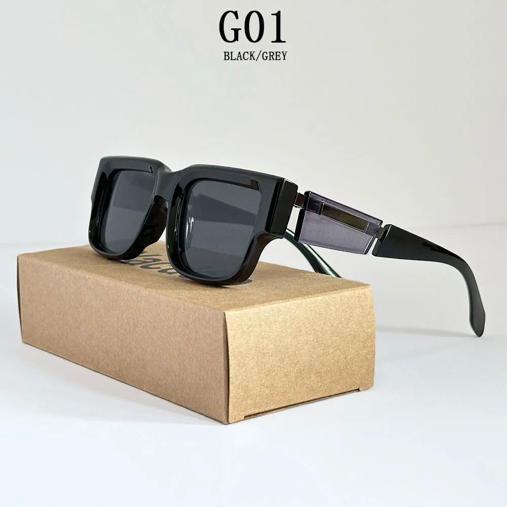 Gafas de sol cuadradas nuevas para hombre, lentes de sol de lujo para mujer, gafas de moda vintage para vacaciones de verano, Gafas de Sol Hombre Lunette Soleil Femme