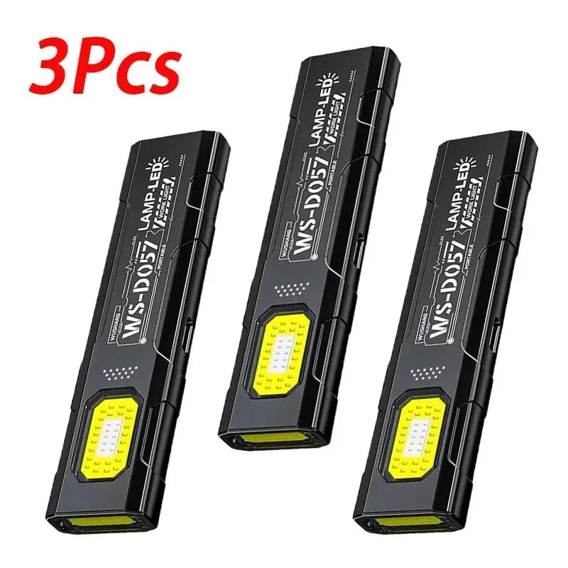 Lampe de travail tactique portable, outil EDC, mini lampe torche LED, outil de camping et de randonnée en plein air, lampe torche molle, rechargeable par USB