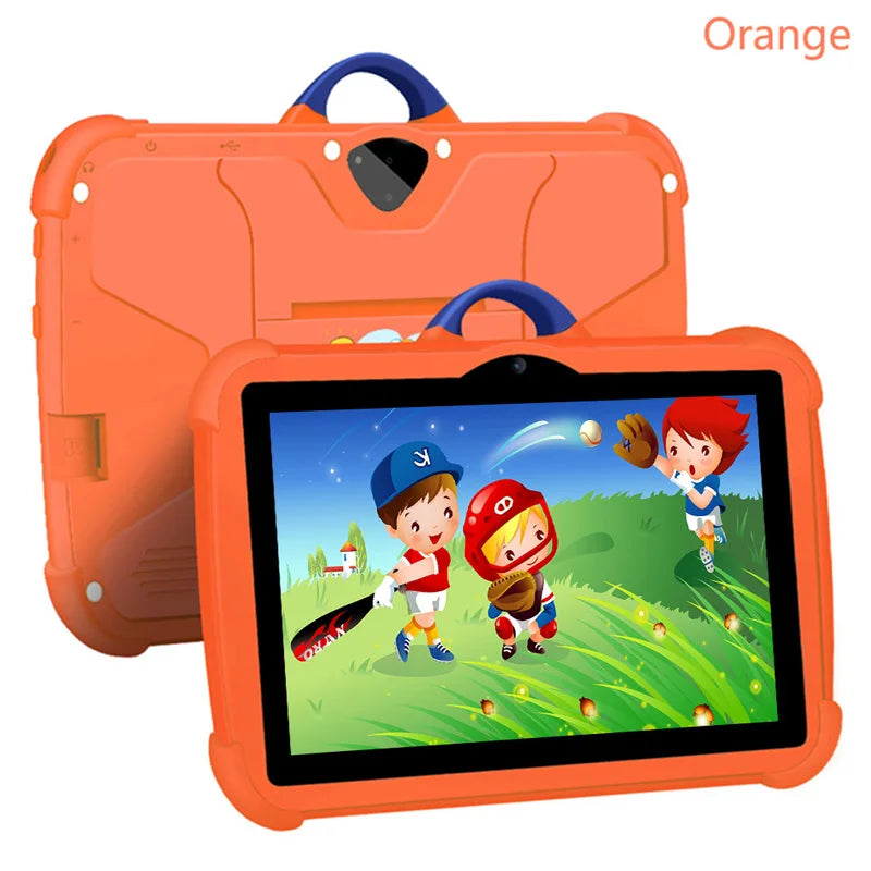 Tablet PC infantil de 7 pulgadas con Android 13 Quad Core 4GB RAM 64GB ROM Aprendizaje educativo Diseño simple barato favorito de los niños