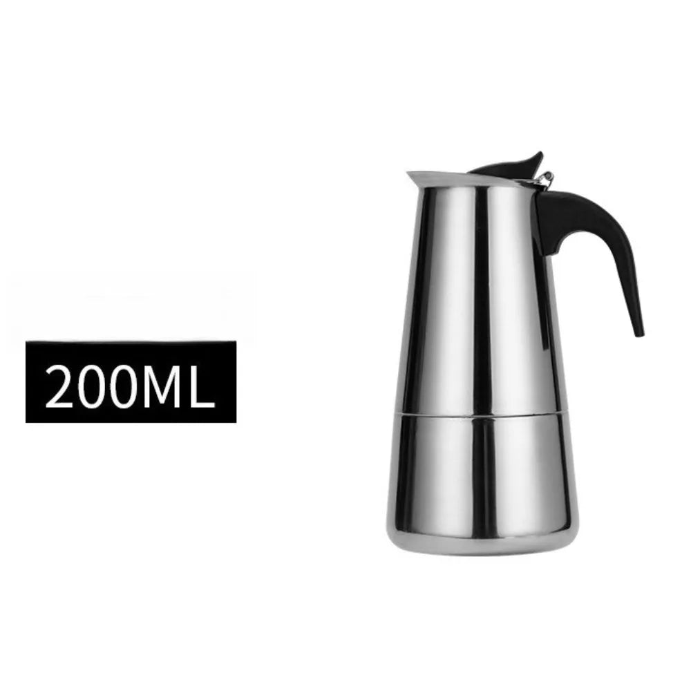 Stainless Steel Moka Pots, Espresso Coffee Maker, Teapot, Latte Coffee, Portable Coffee Maker for Camping and Home