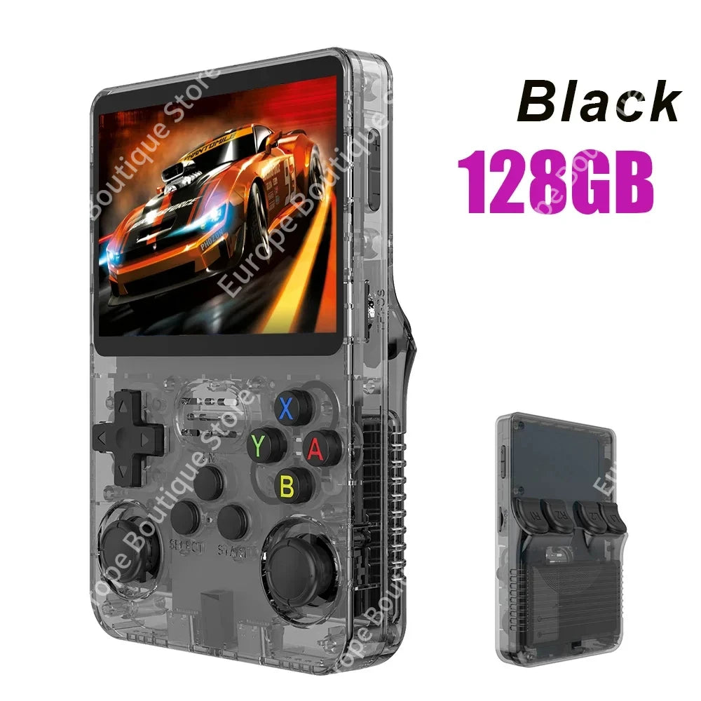 Console de jeu rétro portable 3,5" IPS — 64/128 Go, 20000+ jeux, émulateurs rétro, vente en gros