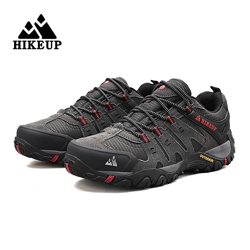 HIKEUP chaussures de randonnée pour hommes chaussures d'extérieur en daim et cuir résistant à l'usure hommes Trekking marche chasse baskets tactiques