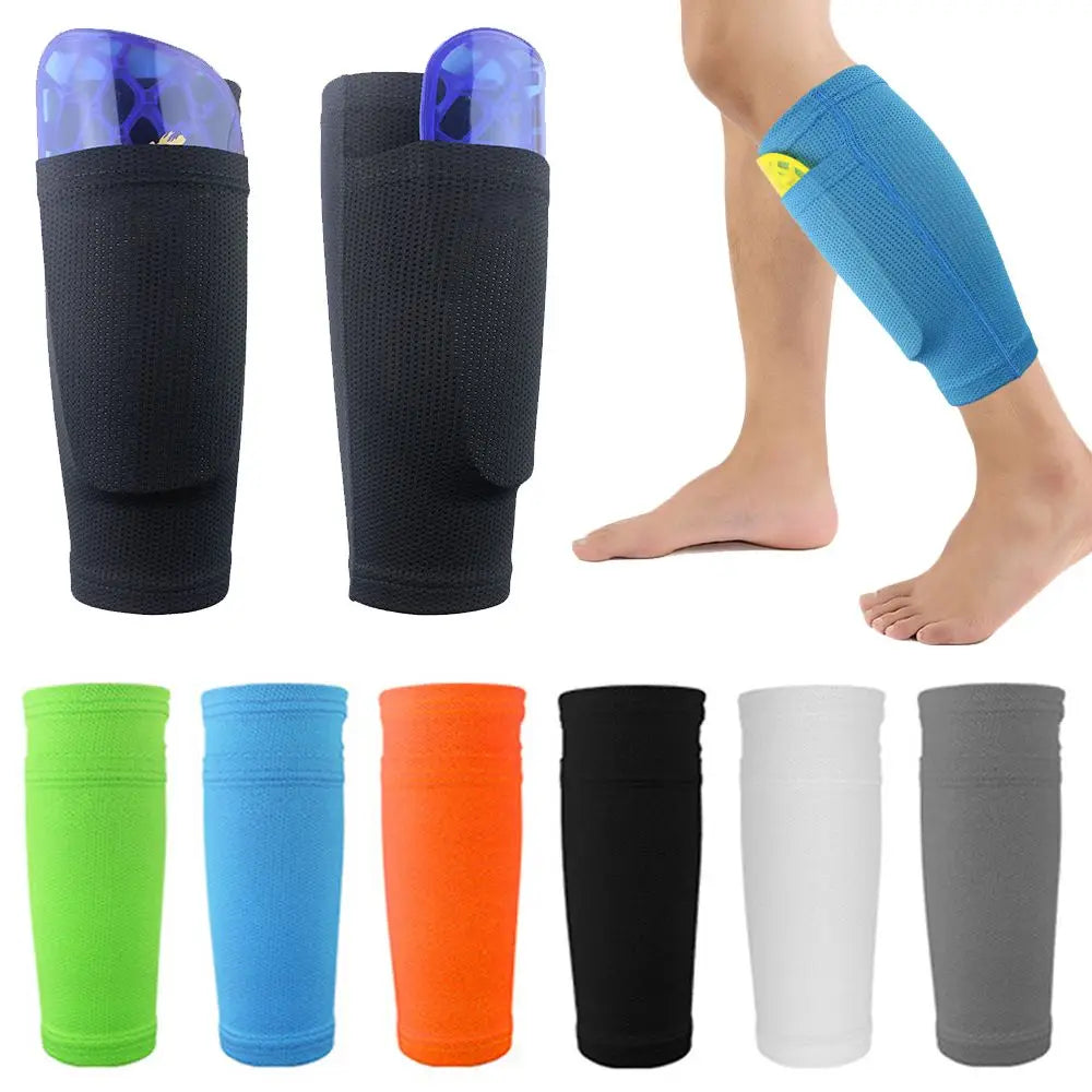 Manchons Porte-Protège-Tibias Football Nylon — Respirants, Enfants & Adultes
