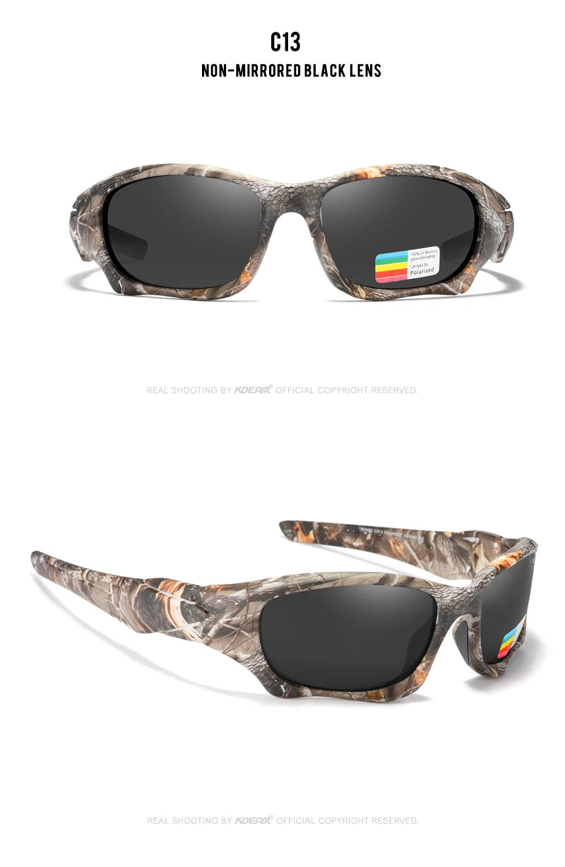 Lunettes de Soleil Sport Polarisées — Lentille Bouclier, Cadre Résistant, Plein Air, Unisexe