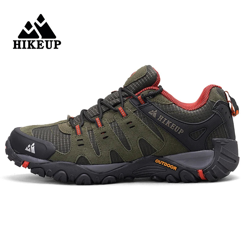 HIKEUP chaussures de randonnée pour hommes chaussures d'extérieur en daim et cuir résistant à l'usure hommes Trekking marche chasse baskets tactiques