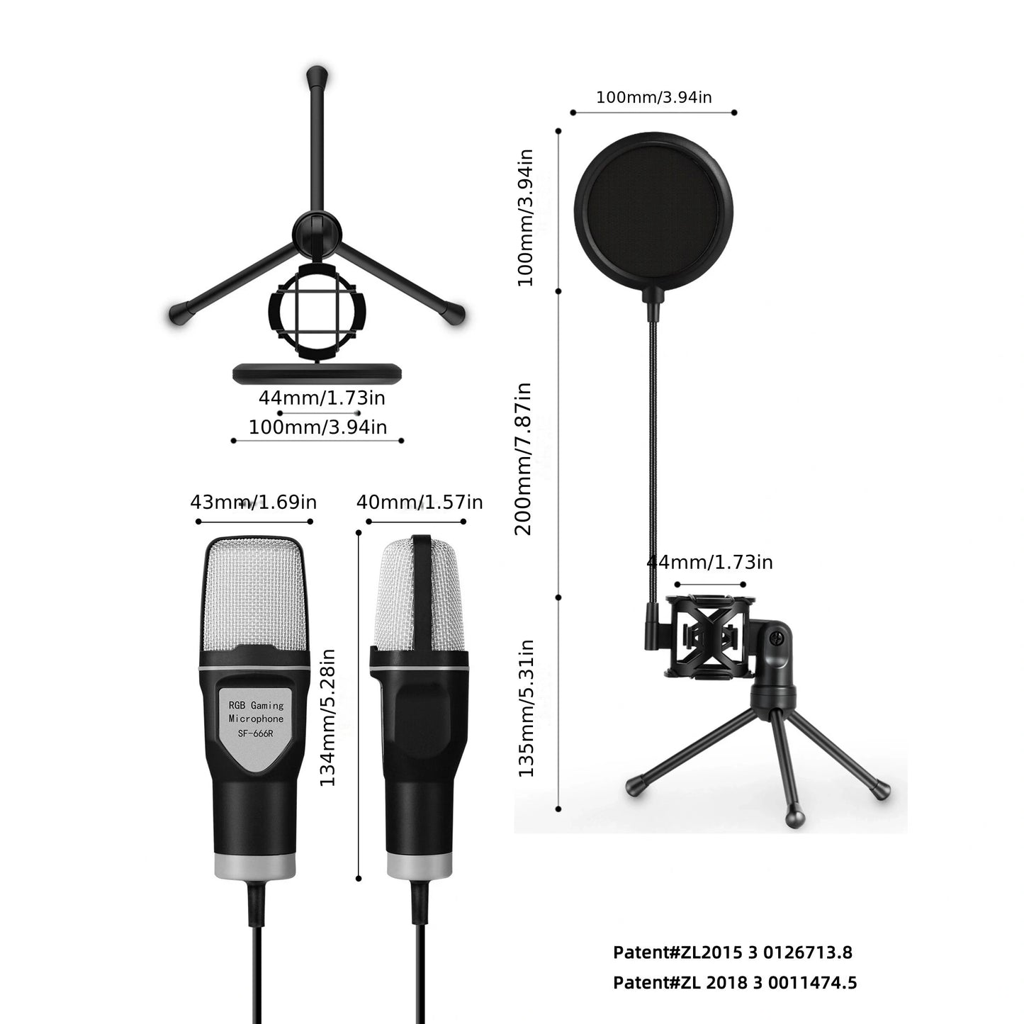 Microphone USB à condensateur pour gaming et podcast – Micro filaire pour PC, streaming et karaoké
