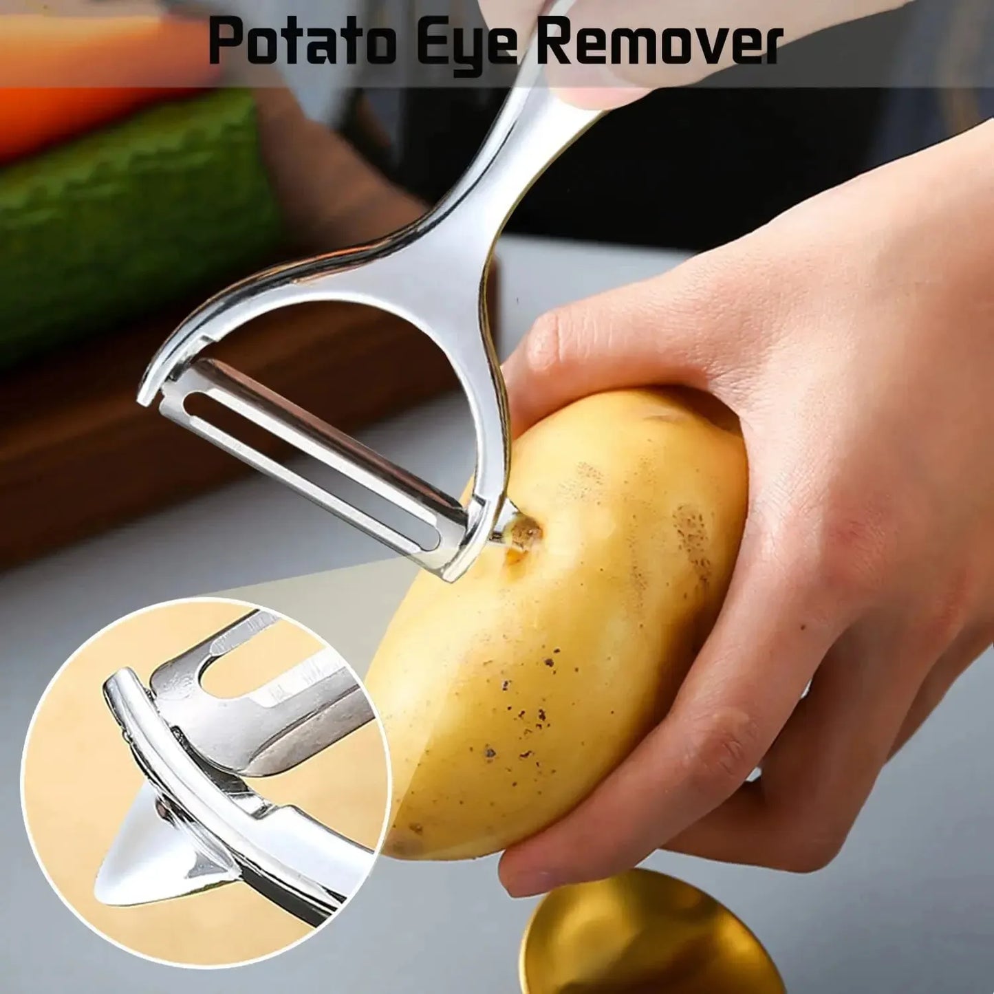 Stainless Steel Vegetable Peeler, Potato Peeler, Multifunctional Carrot Grater, Fruit Tools, Kitchen Accessories, 1 Piece