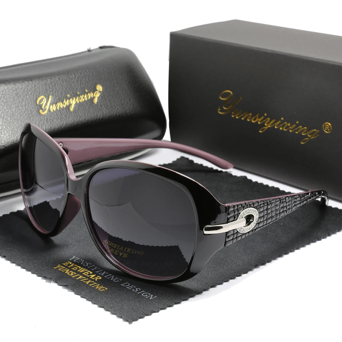 Lunettes de soleil polarisées pour femme — design mode classique, grand cadre, vintage