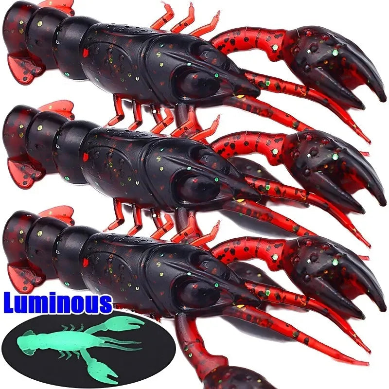 5/10/20 pièces leurres de poisson souples appâts de crevettes artificiels matériel de pêche homard écrevisses ver anguille aiguille nageurs gabarits outils de pêche