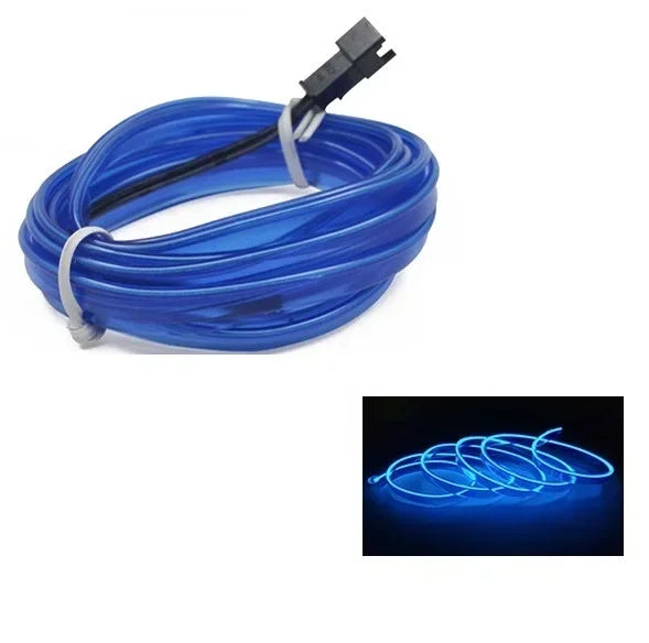 Lampe Led décorative pour intérieur de voiture, 1M/3M/5M, câblage EL, bande néon pour bricolage automobile, lumière ambiante Flexible, Diode d'ambiance de fête