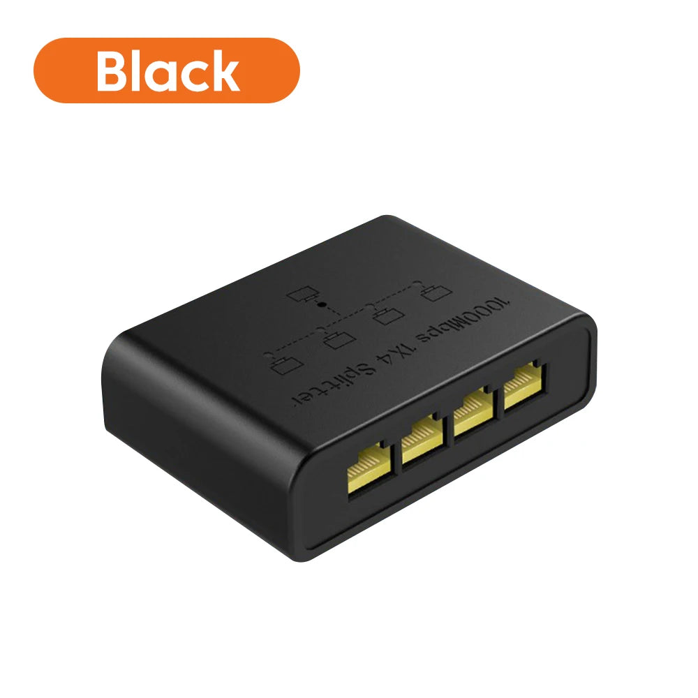 VIKEFON 5-Port Gigabit Network Switch Ethernet RJ45 Network Port Network Cable Connection Splitter Network Extender Cable