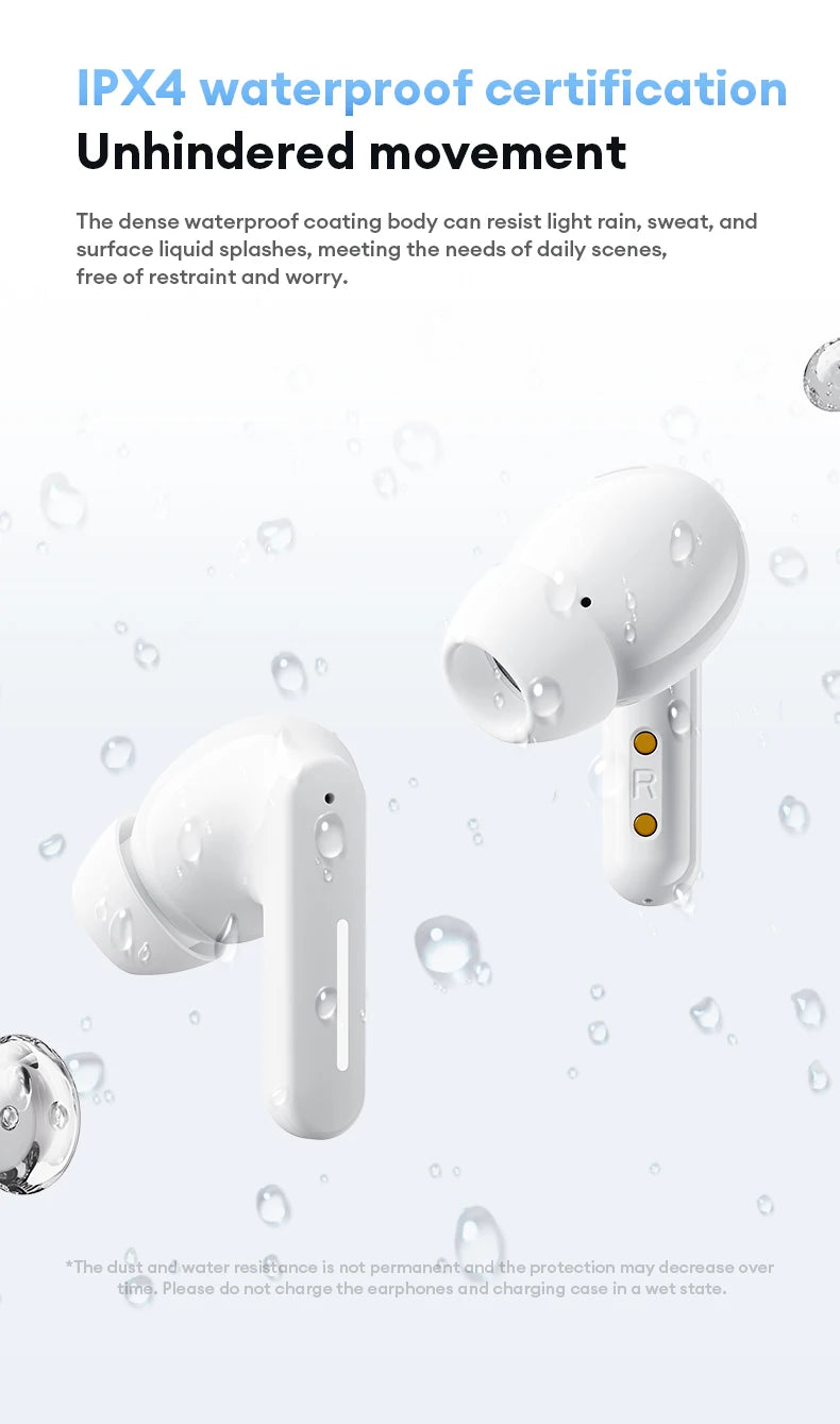 Nuevos auriculares inalámbricos Bluetooth Lenovo LE209 con cancelación de ruido ANC, música HiFi, auriculares Bluetooth con 30 horas de duración de la batería, auriculares para juegos