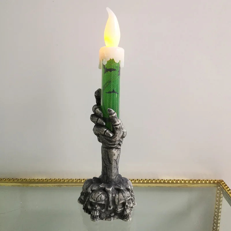 Velas de fiesta de esqueleto fantasma de Halloween, decoraciones para el hogar, fiesta de calabaza, feliz Halloween