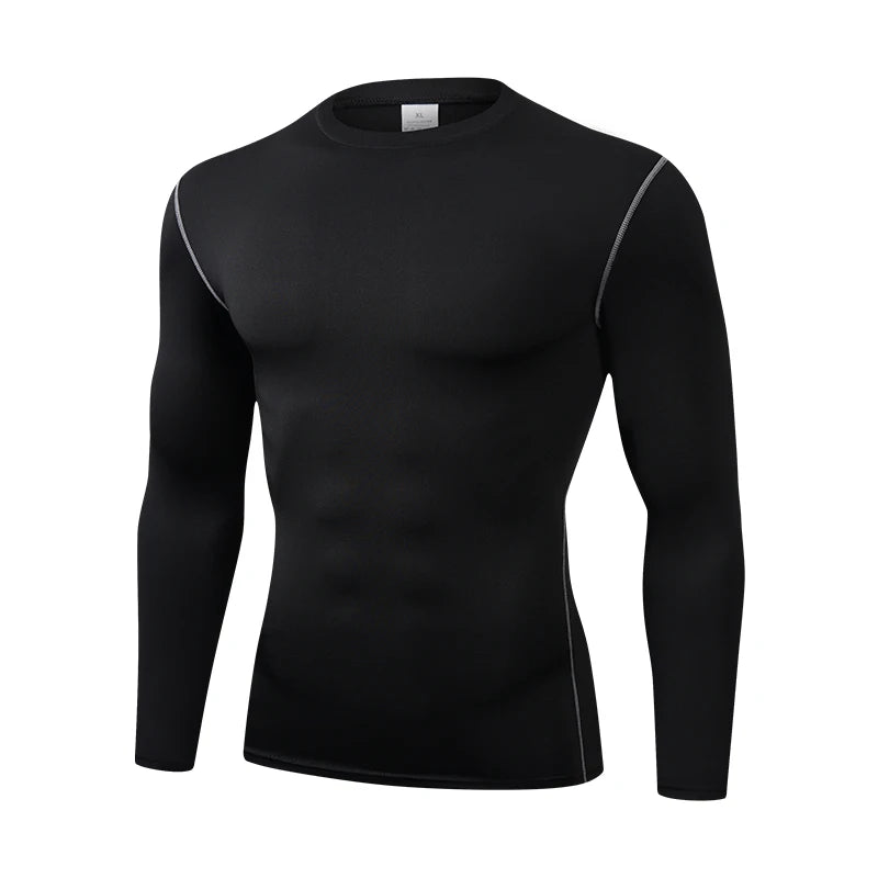 T-Shirt Sport Manches Longues Homme — Haute Élasticité Séchage Rapide 2024