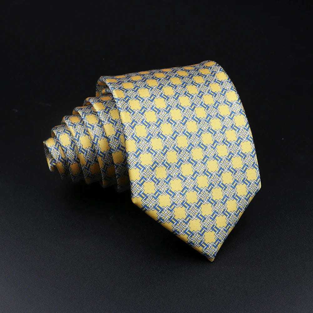 51 Styles Men's Silk Ties Jacquard Striped Plaid Floral Tie Accessories Daily Wear Shirt Suit Necktie Wedding Party Gift