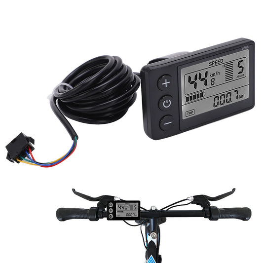 Panel de control de pantalla LCD para patinete eléctrico con enchufe, medidor de pantalla LCD para bicicleta eléctrica, nuevo, S866, 24V, 36V, 48V