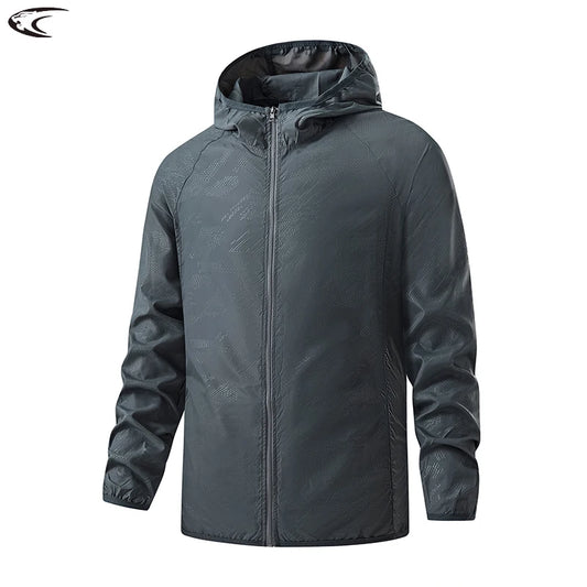 Veste de randonnée imperméable pour hommes et femmes — coupe-vent, protection solaire, camping, escalade, manteau pluie, unisexe (v2)