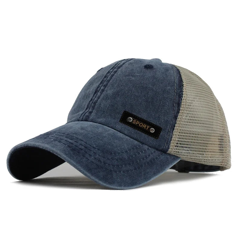 Brand Washed Cotton Mesh Cap for Men Women Gorras Snapback Baseball Caps Dad Hat Outdoor Cap