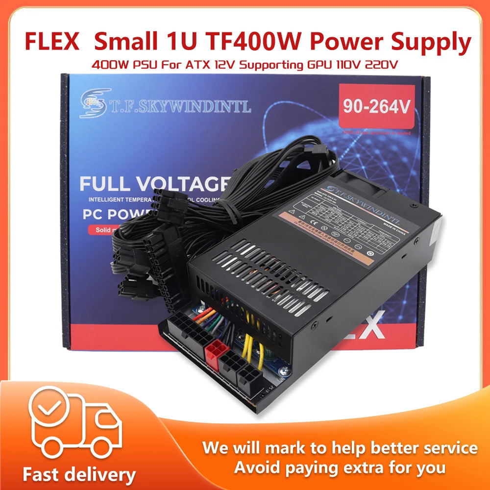 400w alimentation PSU Flex petit 1U pour ATX 12v prenant en charge GPU 110V 220V puissance muet Super Dissipation thermique alimentation