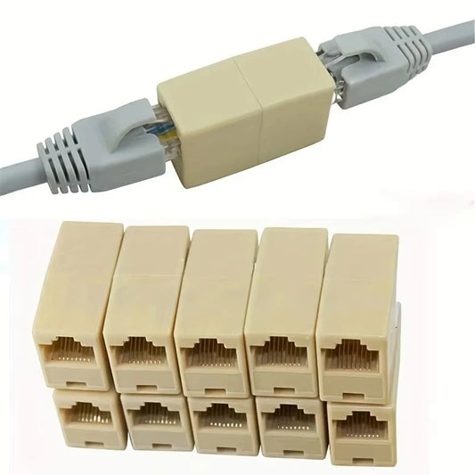 10Pcs RJ45 5E 6 6a Ethernet Network Cable Connector for Tourists LAN Straight Head Replacement