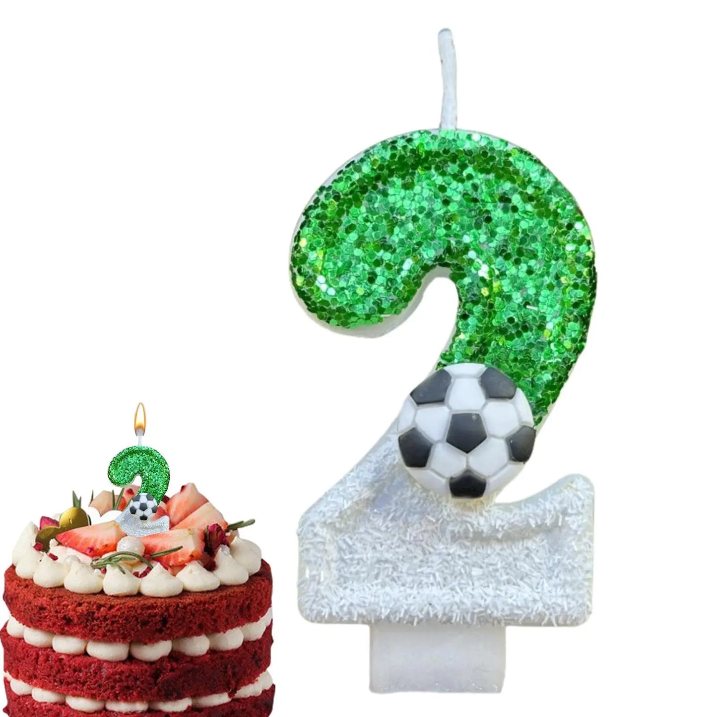 Football Birthday Number Candles, cake number candles, decorative candles, cake topper decoration for birthday