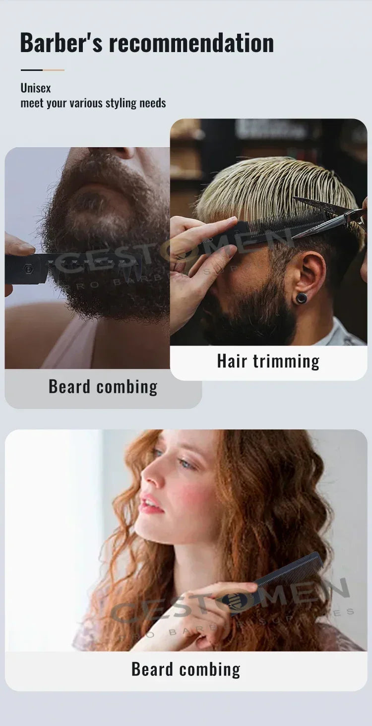 Nouveau 1/2/3 en 1 peignes pliants de poche en plastique à dents larges tête d'huile peigne barbe peignage barbier tondeuse peigne Salon outils de coiffure