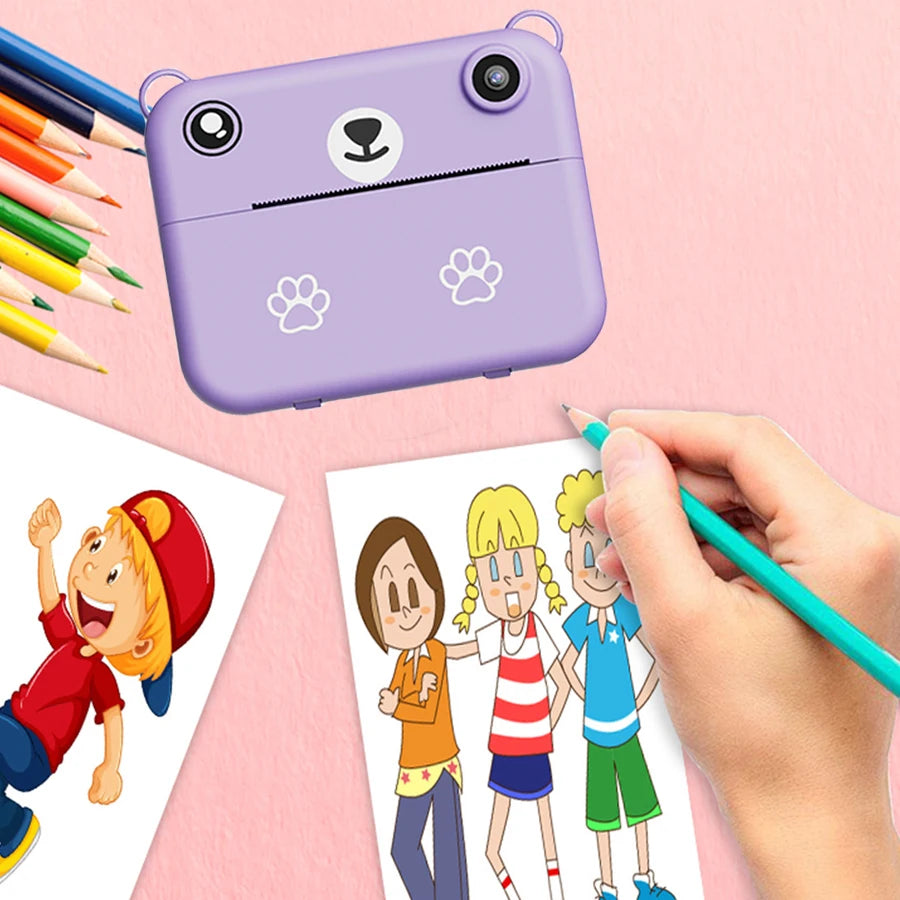 The multi-functional children's camera is a must-have Halloween gift. The camera can instantly print and is a small portable camera