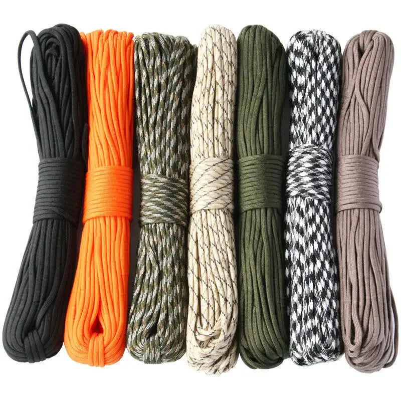 Paracorde 550 à 7 brins, 5, 15, 30 M, Dia.4mm, pour activités en plein air, Camping, survie, Parachute, accessoires pour tente de randonnée