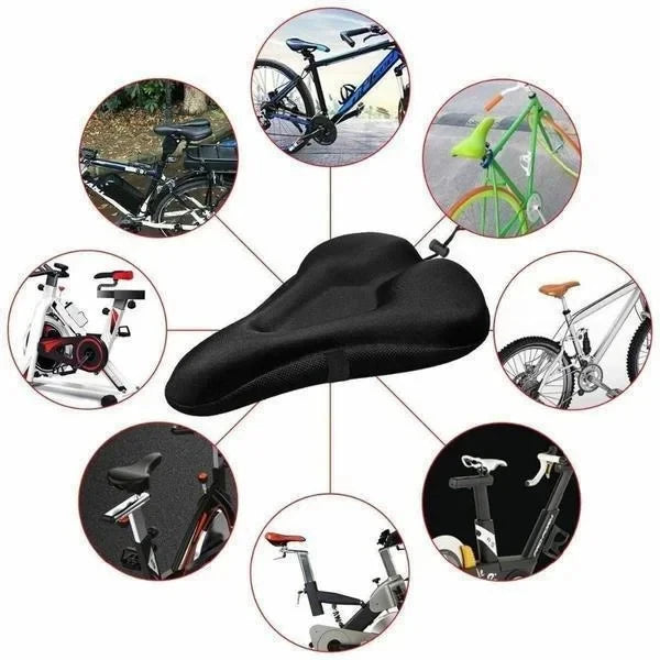 1 Piece Bike Saddle Cover, 3D Padding, Wide Gel Cushion, for Mountain Bikes, Road Bikes, Comfortable and Soft Seat, Upgrade