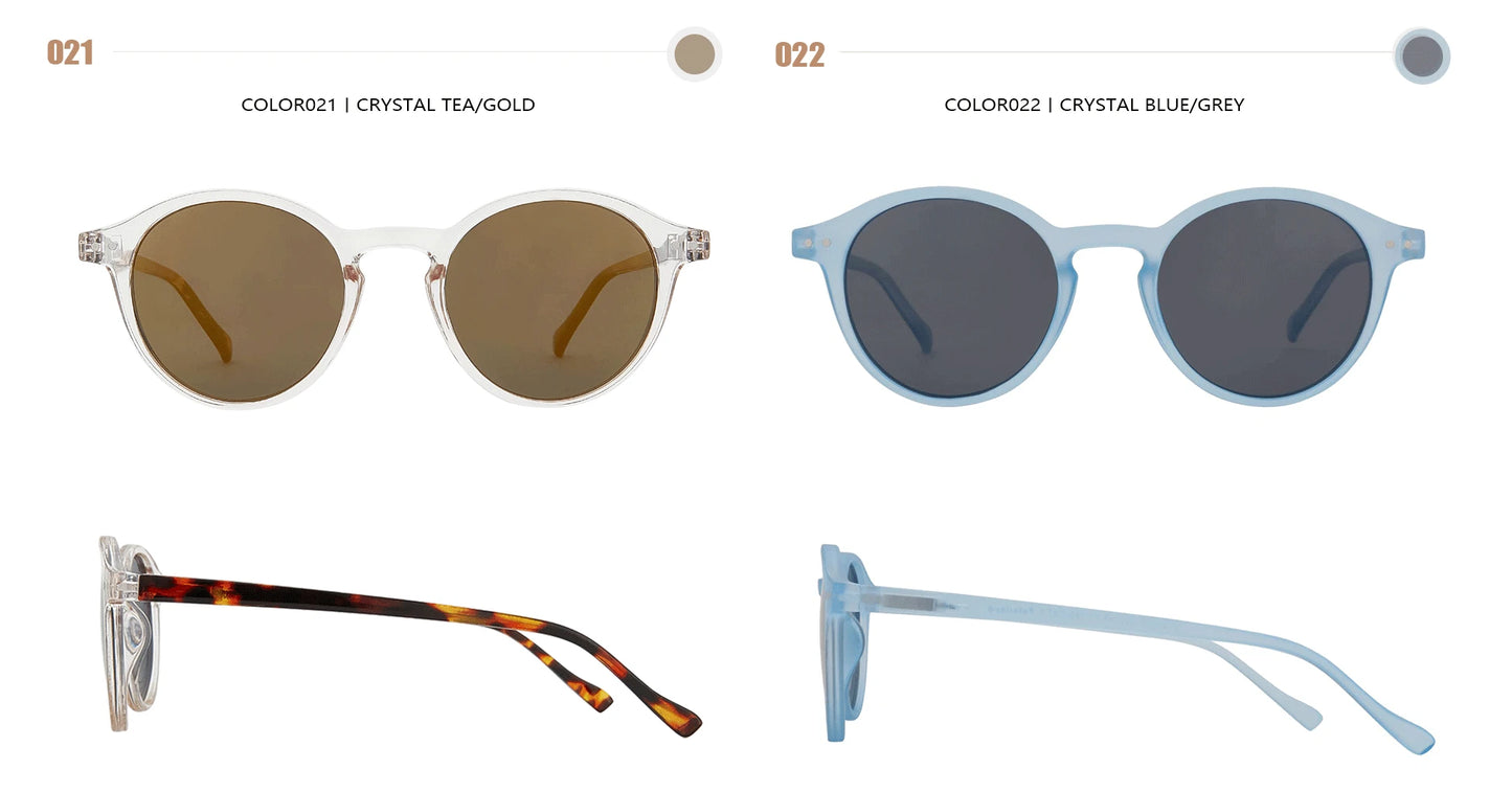 Lunettes de soleil polarisées circulaires rétro 2026 — petites rondes, UV400, vintage, hommes femmes