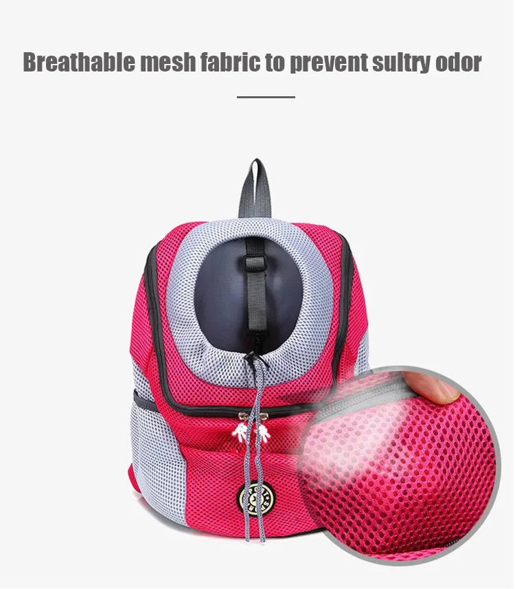 Nouveau chien animal de compagnie sac à dos transporteur sac de voyage avant Pack respirant réglable avec bandes réfléchissantes de sécurité pour la randonnée en plein air chats