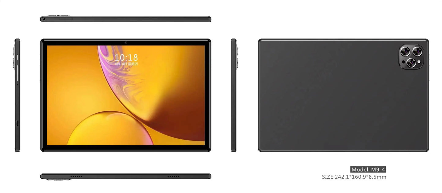Global Pad-Perseverance 4G Tablet, Octa Core, Android 12, PC Computer, Eye Care for Tourists, Phone Call, WiFi, Bluetooth, Original, New, 2024