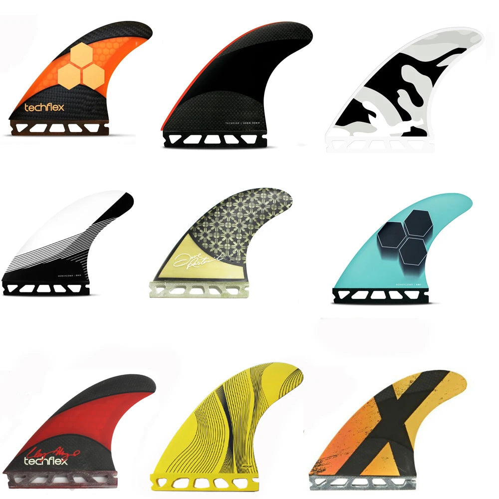 Palmes de surf en carbone et fibre de verre — nid d'abeille, propulseur, haute performance