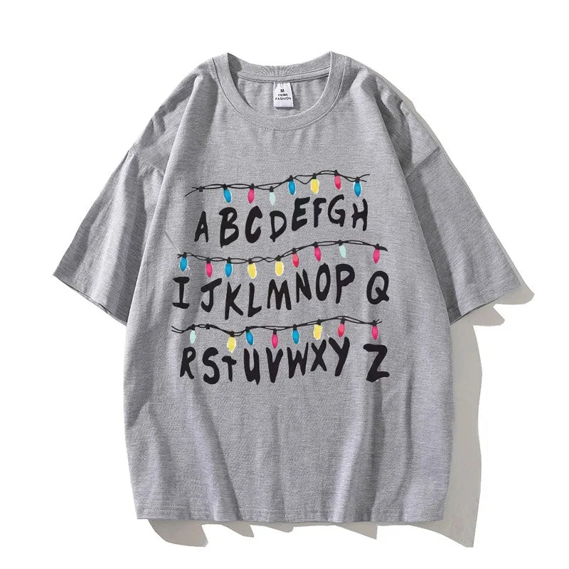 T-shirt imprimé graphique monstre gothique — vintage, coton, décontracté, été 2026