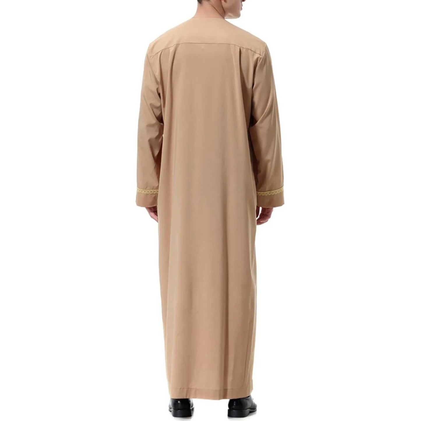 Vêtements musulmans traditionnels pour hommes, chemise musulmane, robe d'aviation, royauté islamique, robe de Dubaï, col rond, manches longues, rétro, adt Abaya