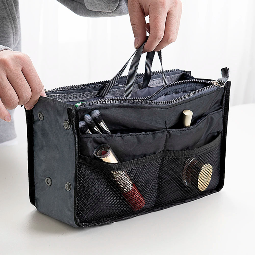 Sac Cosmétique Nylon Voyage Femme — Organisateur Maquillage Pliable Grande Capacité