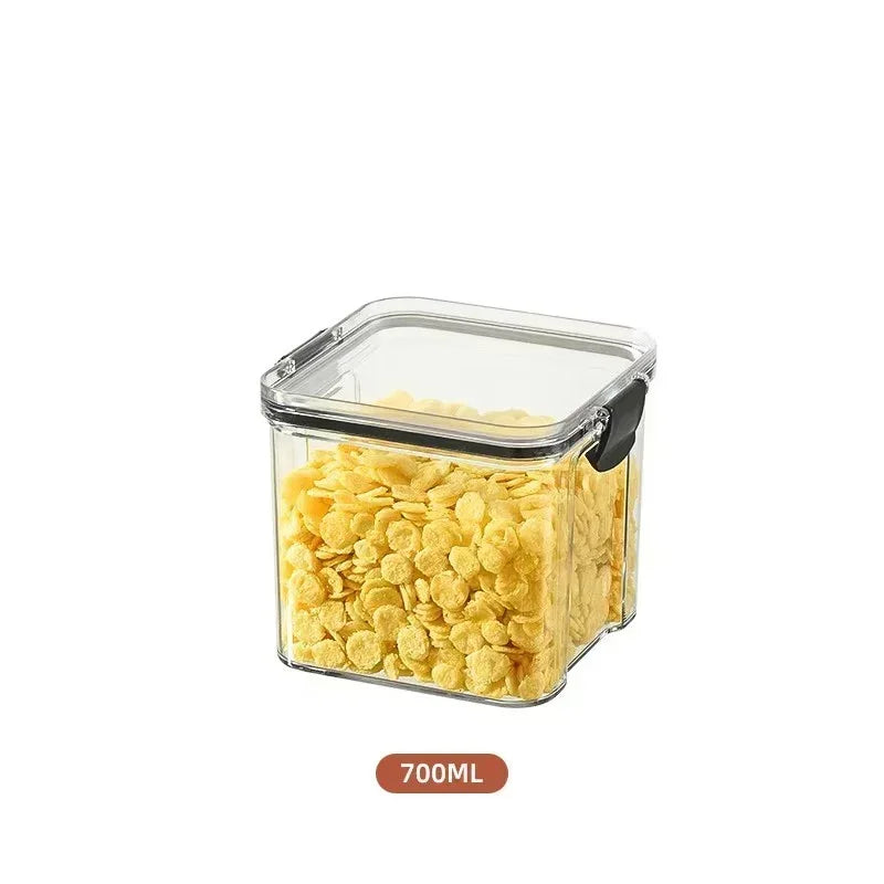 Sealed jars, kitchen organizer, cereal storage boxes, large capacity sealed container, seasoning jar set, freshness preservation tank, 1-4 pieces