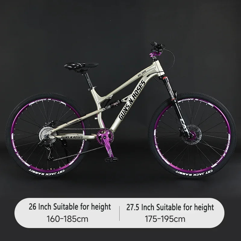 VTT Descente Suspension Souple 27,5 Pouces — 10 Vitesses Suspension Pneumatique Frein Huile