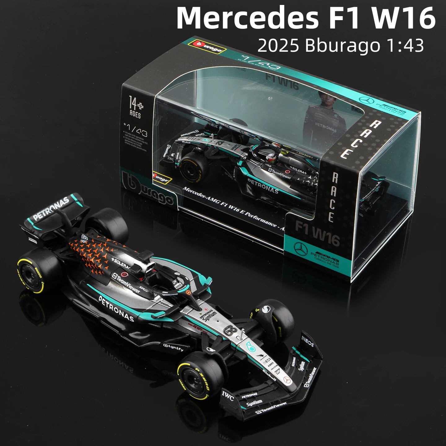 Modèle réduit F1 1:43 métal moulé sous pression 2025 — voiture de course, collection, jouet