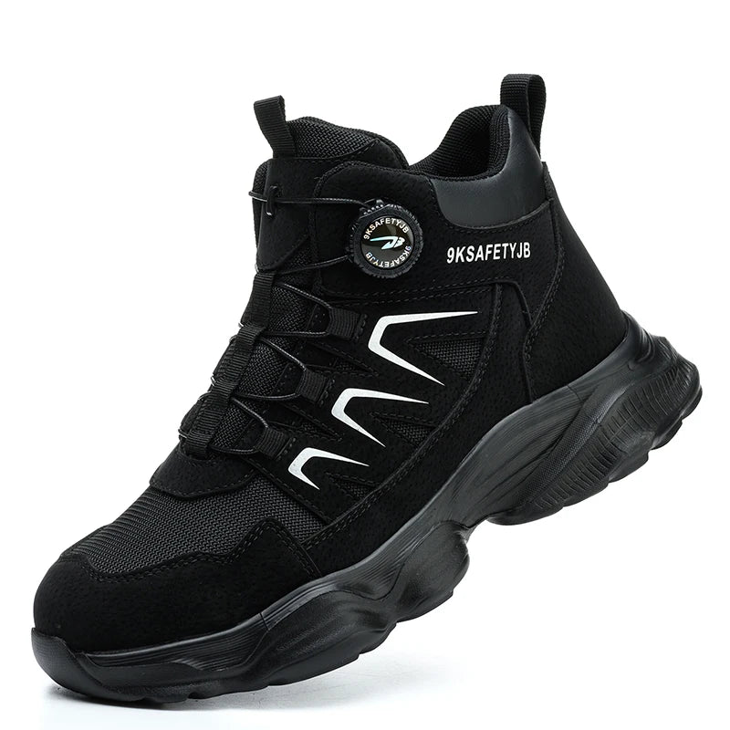 Nuevas botas de seguridad para hombre, zapatos de trabajo indestructibles, zapatillas con punta de acero, botas de protección anti-aplastamiento y anti-perforación, botas de trabajo tácticas