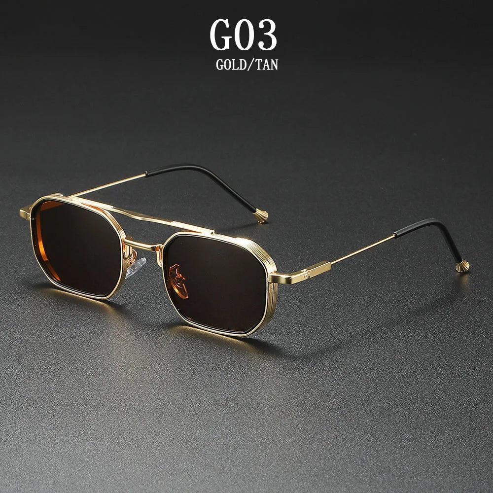 2025 Gafas De Sol cuadradas para mujer a la moda, Vintage Steampunk, Gafas De Sol para hombre, Lujo, Moda, Gafas, Gafas De Sol Hombre, Gafas De Sol Mujer