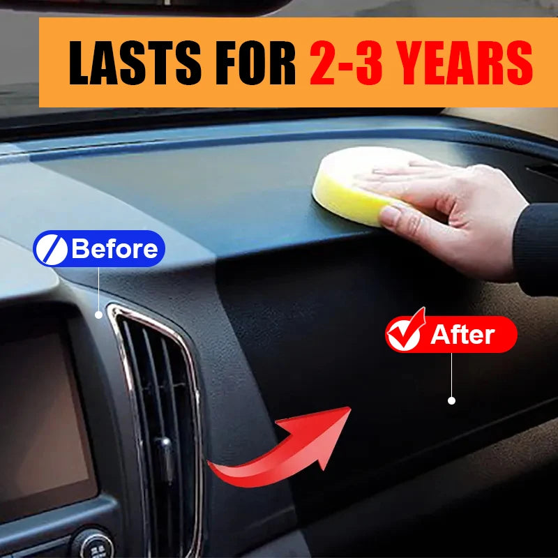 Restaurateur de plastique de voiture retour au noir brillant Auto intérieur cuir et panneau renouvellement cire revêtement Agent Auto vernis et réparation revêtement