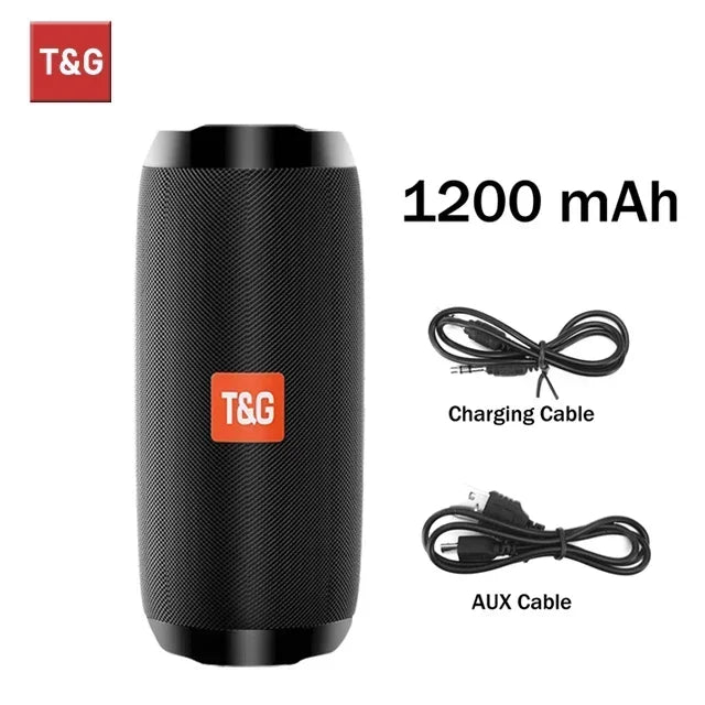 Haut-parleur Bluetooth portable TWS sans fil — double basse, FM, AUX, carte TF, camping, extérieur