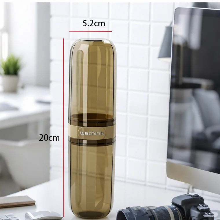 Estuche protector portátil para cepillo de dientes y pasta dental, soporte de viaje, caja de almacenamiento para acampar, protege el cepillo de dientes y la pasta dental de la suciedad y los daños