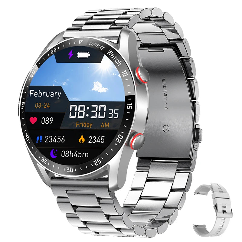 Smartwatch para hombres y mujeres, pantalla HD, Bluetooth, llamadas, GPS, monitor de ritmo cardíaco, resistente al agua IP68, nueva, 2024